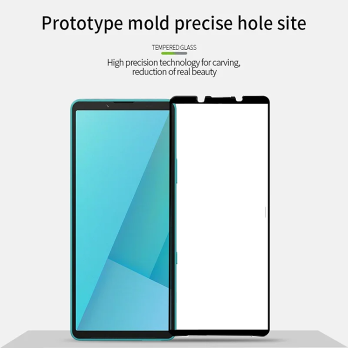 Mofi - Mofi Sony Xperia 10 VII Härdat Glas Skärmskydd Full Glue - Svart