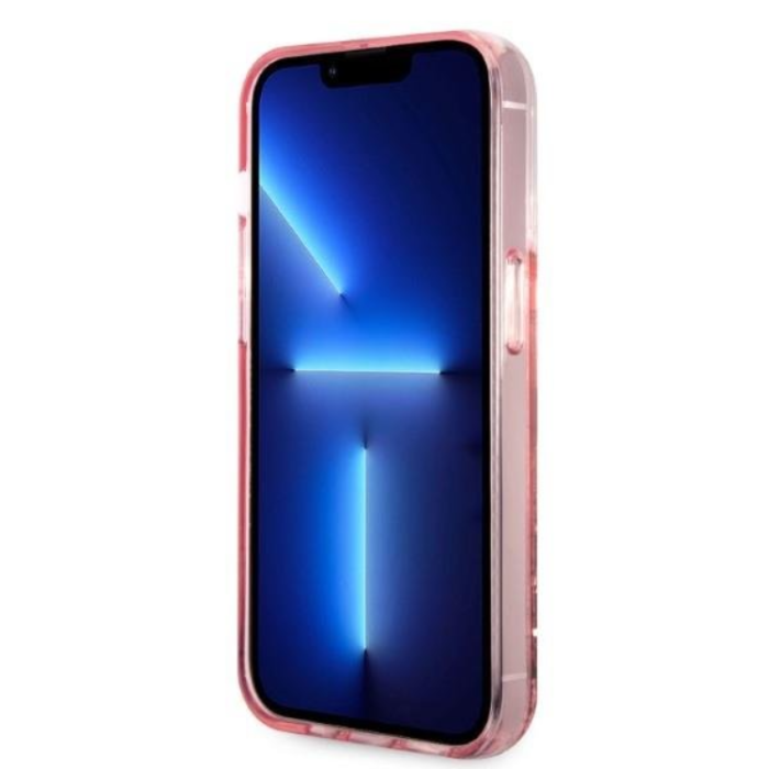 KARL LAGERFELD - Karl Lagerfeld iPhone 14 Pro Skal Liquid Glitter Head - Rosa