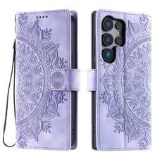 OEM - Samsung Galaxy S26 Ultra Pl&aring;nboksfodral Impr&auml;ntat Totem Konstl&auml;der - Lila