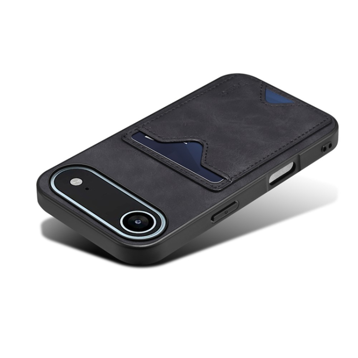 DENIOR - DENIOR iPhone Air Mobilskal Kickstand Korthållare - Svart