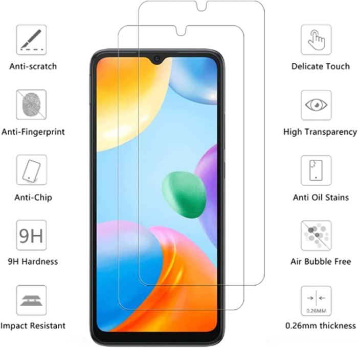 OEM - [1-PACK] Xiaomi Redmi 10C Härdat Glas Skärmskydd - Clear
