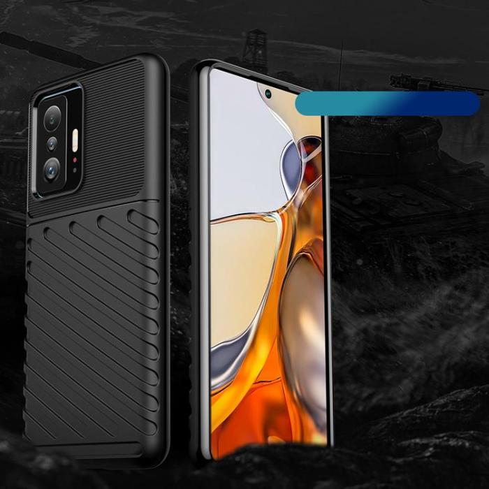 UTGATT1 - Thunder Flexible Armored Skal Xiaomi Mi 11T/11T Pro - Svart