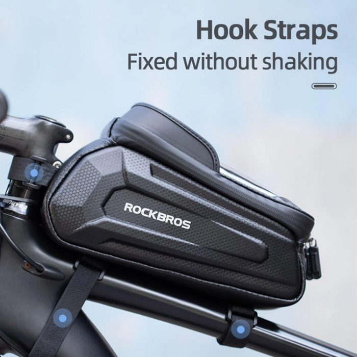 Rockbros - Rockbros B68 Bepansrad Cykelväska med Mobilskal 1.5l - Svart