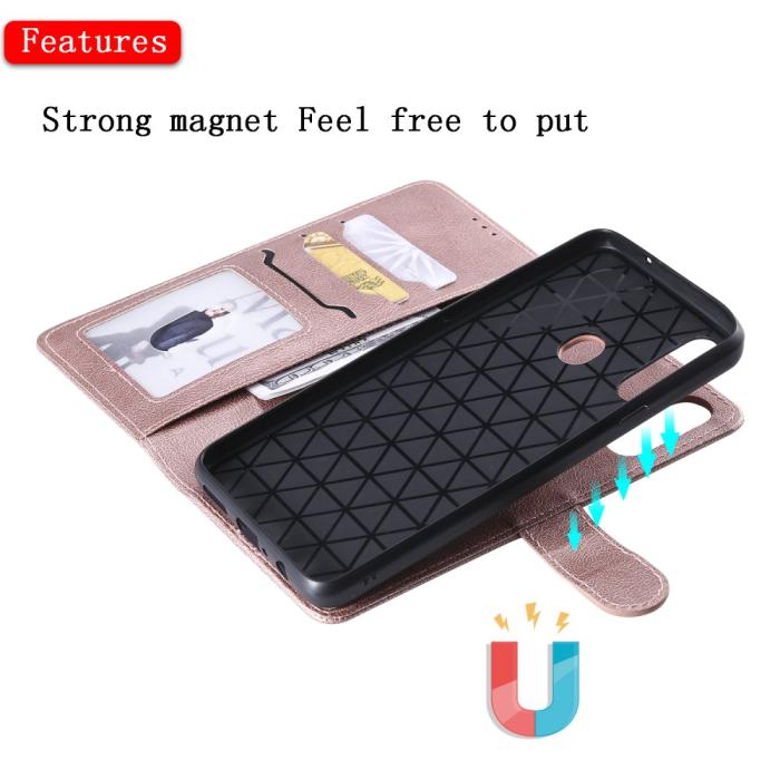 OEM - Detachable 2-in-1 Plånboksfodral Samsung Galaxy A20s - Rose Gold