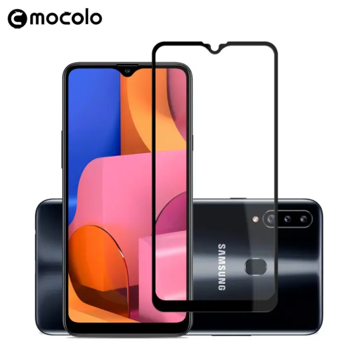 Mocolo - MOCOLO Härdat Glas Skärmskydd Samsung Galaxy A20s - Svart