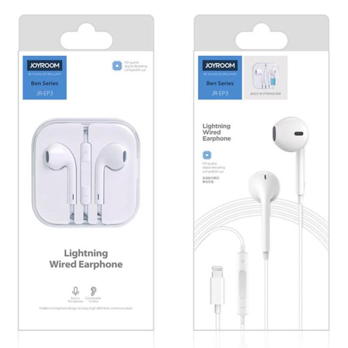 UTGATT1 - Joyroom Ben Series earphones Lightning remote and microphone Vit