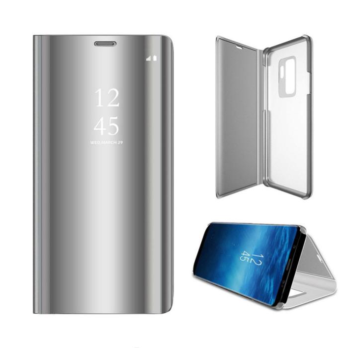 OEM - Smart Clear View Case för Samsung Galaxy A14 4G / A14 5G silver