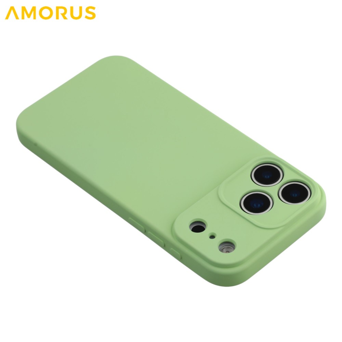 Amorus - AMORUS iPhone 17 Pro Mobilskal Precise Cutouts TPU Fiber - Grön
