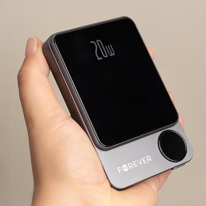 Forever - Forever Trådlös Powerbank 5000mAh MagSafe 20W MATB-200 - Svart