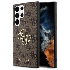 Guess - Guess Mobilskal till Galaxy S23 Ultra MagSafe 4G Big Metal Logo - Brun