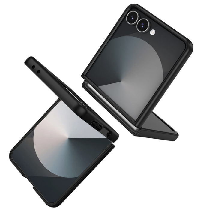 A-One Brand - Galaxy Z Flip 7 5G Mobilskal Rotatable Ring Kickstand - Svart