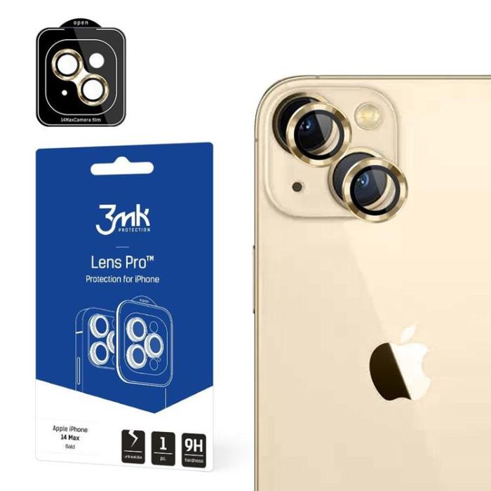 3MK - 3MK iPhone 14 Plus Pro HybridGlass Kameralinskydd - Guld