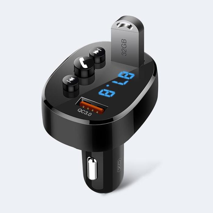 XO - XO FM-sändare Bluetooth MP3 Med Billadare 18W - Svart