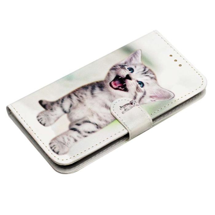 OEM - Samsung Galaxy A37 Plånboksfodral Konstläder Tryckt Mönster - Katt
