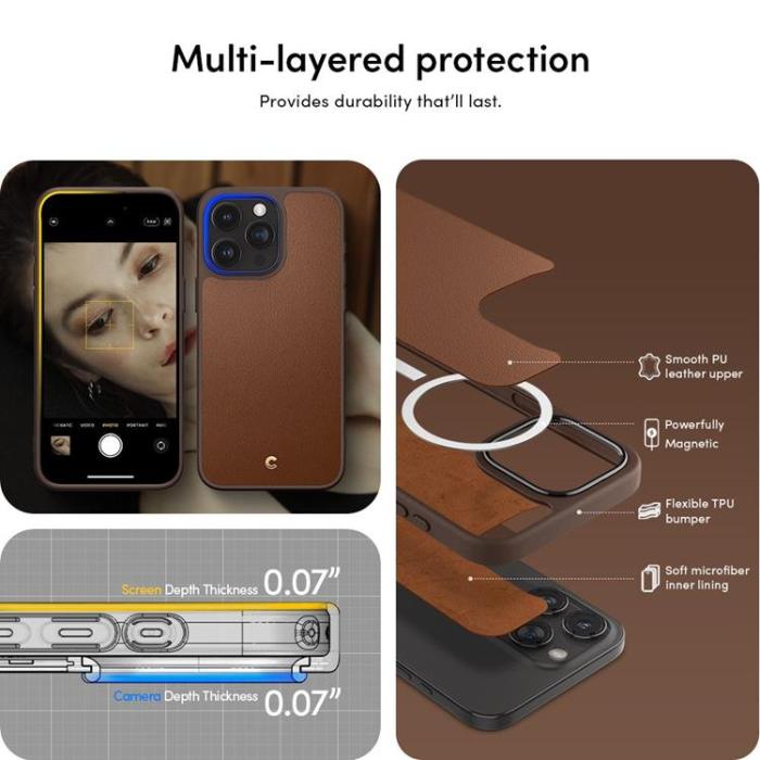 Spigen - Spigen iPhone 15 Pro Max Mobilskal Magsafe Cyrill Kajuk - Brun