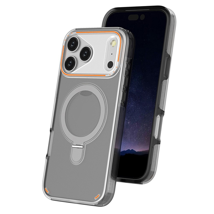 iPhone 17 Pro Max Mobiskal MagSafe Med Kickstand TPU + PC - Svart | 2353 | AlltMobil