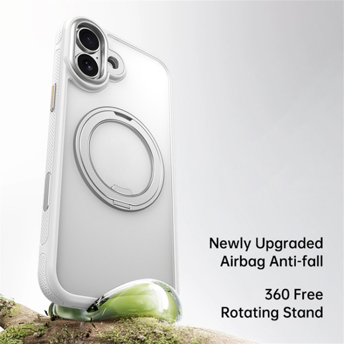 A-One Brand - iPhone 17 Mobilskal MagSafe Kickstand TPU PC - Vit