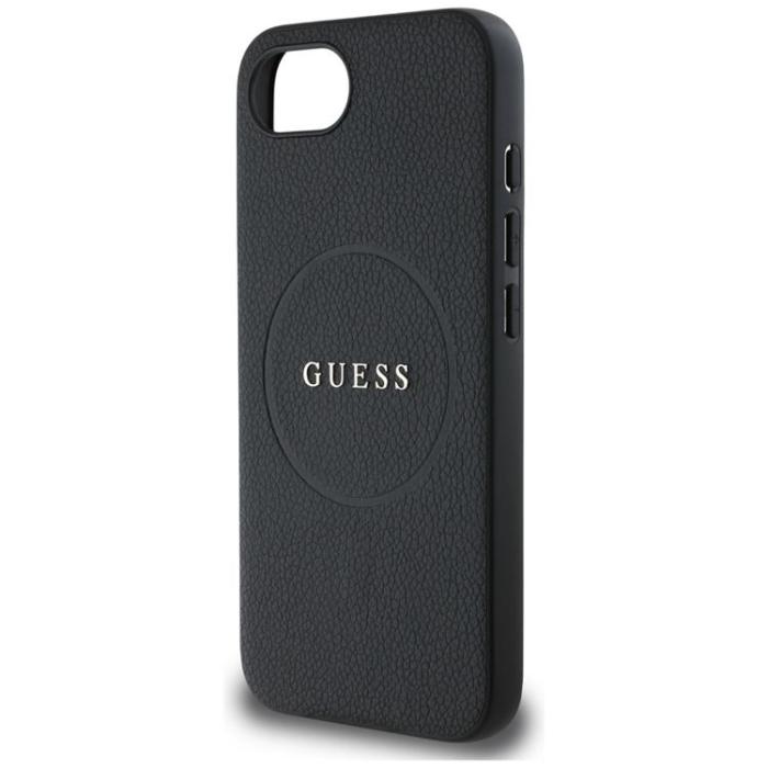 Guess - Guess iPhone 16e Mobilskal MagSafe Grained Ring - Svart