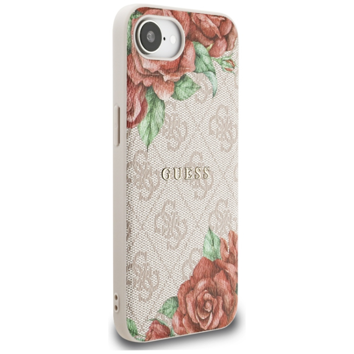 Guess - Guess iPhone 16e Mobilskal Magsafe Flowers Print - Rosa