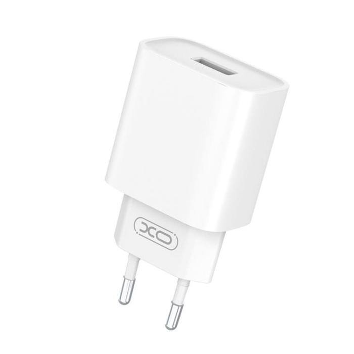 XO - XO Väggladdare USB 18W med USB/Lightning Kabel QC 3.0 - Vit