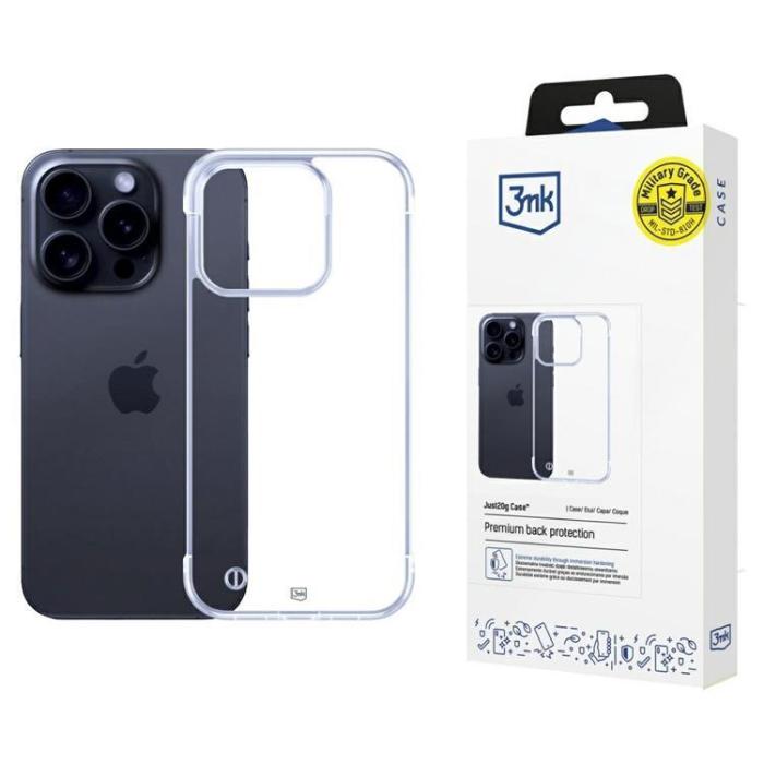 3MK - 3MK iPhone 15 Pro Mobilskal Just20g - Clear