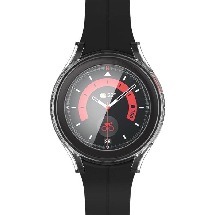 UTGATT - Spigen Galaxy Watch 5 Pro (45mm) Skal och Härdat Glas Skärmskydd - Crystal Clear