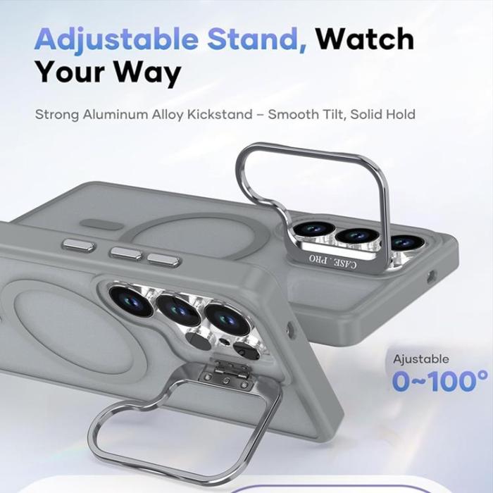 A-One Brand - Galaxy S25 Ultra Mobilskal MagSafe Kickstand - Grå