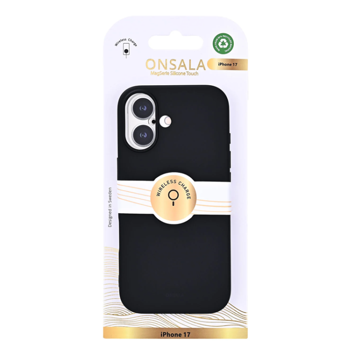 Onsala - ONSALA iPhone 17 Mobilskal med Silikonkänsla - Svart