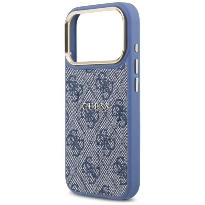 Guess - Guess iPhone 17 Pro Mobilskal MagSafe 4G PU Classic Logo - Blå