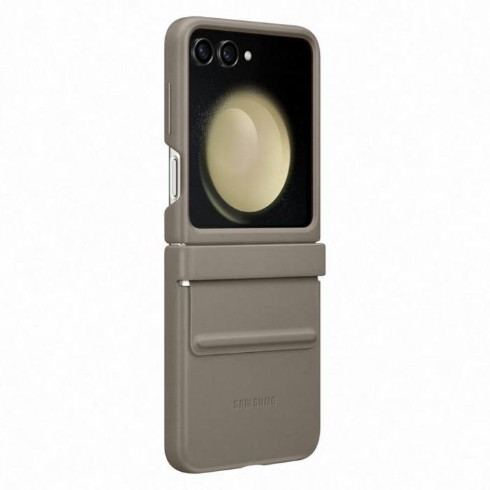 Samsung - Samsung Galaxy Z Flip 5 Mobilskal Ekologisk Läder - Brun