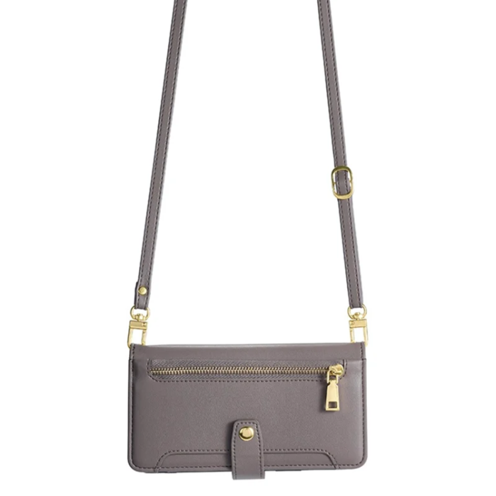 A-One Brand - Galaxy M15 5G Konstläder Plånboksfodral med 2 Rem - Grå