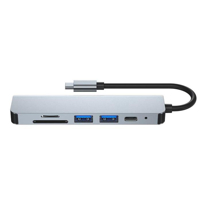 Tech-Protect - Tech-Protect V4-Hub Adapter 6in1 - Grå
