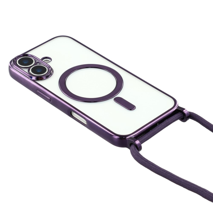 A-One Brand - iPhone 17 Mobilskal MagSafe Electroplating Edge TPU - Lila