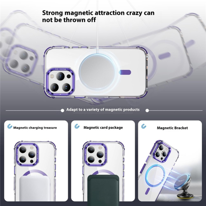 A-One Brand - iPhone 16 Pro Mobilskal MagSafe Kickstand - Lila