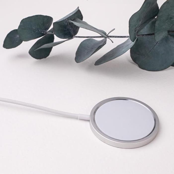 Forever - Forever Magnetisk MagSafe Trådlös Laddare 15W - Grå