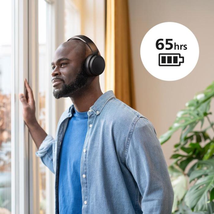 Philips - PHILIPS Trådlösa On-Ear Hörlurar,65h Speltid - Svart