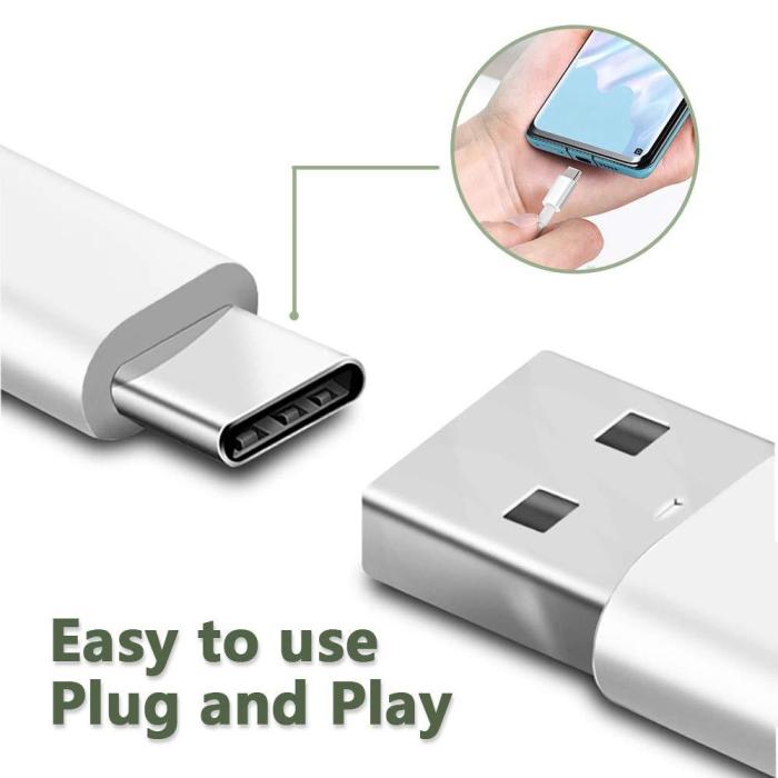 A-One Brand - USB-C till USB-A kabel 0.25m - Vit