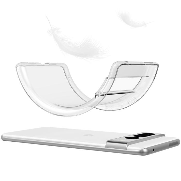 A-One Brand - Google Pixel 7 Pro Skal TPU Anti-drop med Härdat glas - Transparent