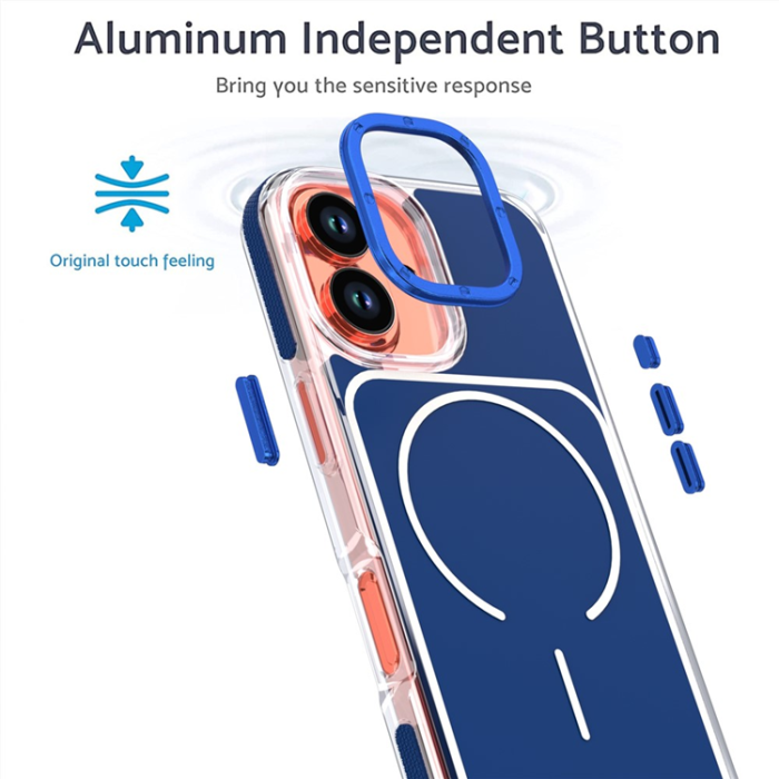 A-One Brand - iPhone 17 Mobilskal MagSafe Dual Färg Shockproof - Blå