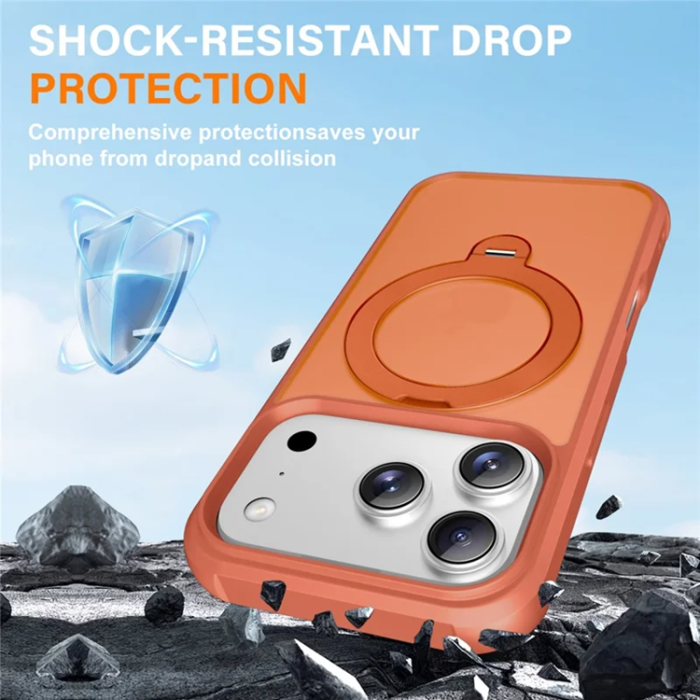 A-One Brand - iPhone 17 Pro Mobilskal MagSafe Kickstand TPU + PC - Orange
