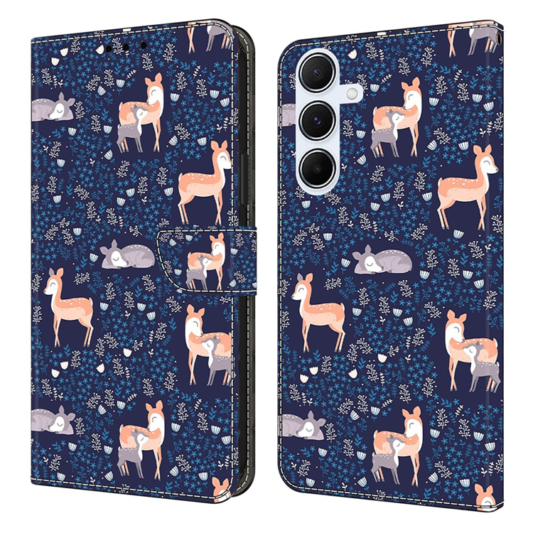 Galaxy A17/A26 Plånboksfodral PU-läder Pattern Printing - Blå | 2353 | AlltMobil