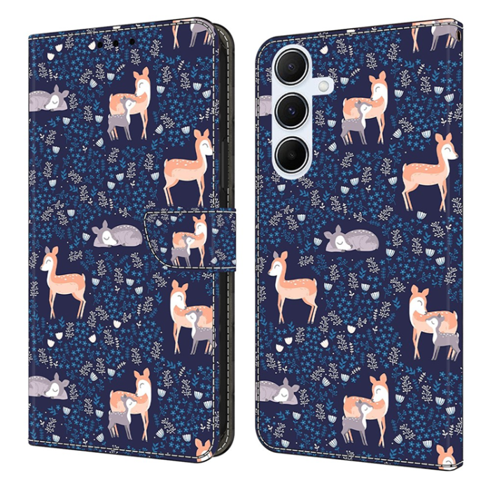 A-One Brand - Galaxy A17/A26 Plånboksfodral PU-läder Pattern Printing - Blå