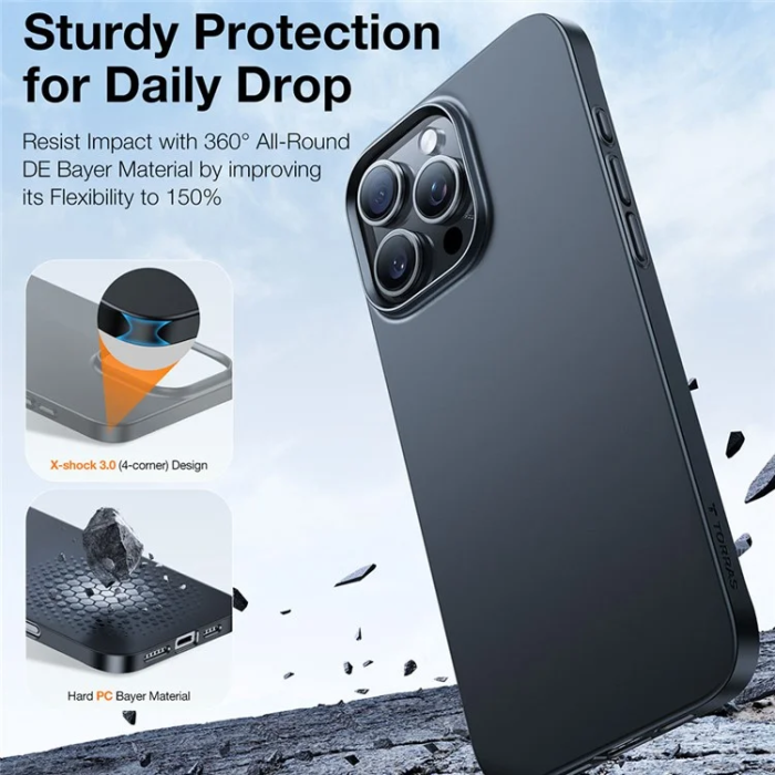 Torras - Torras iPhone 16 Pro Max Mobilskal Magsafe Shockproof - Svart