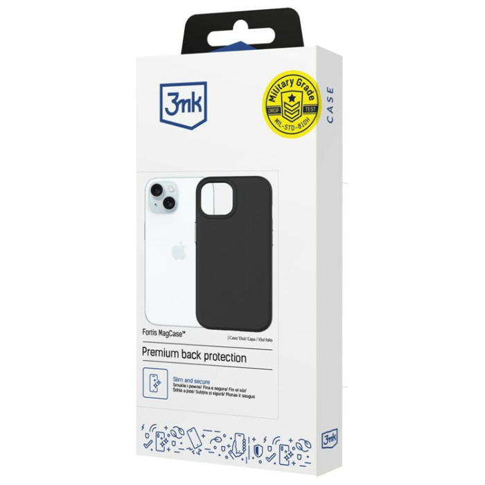 3MK - 3mk Mobilskal För iPhone 15 Magsafe Fortis - Svart