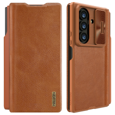 Nillkin - Nillkin Galaxy Z Fold 7 Plånboksfodral Qin Pro - Brun
