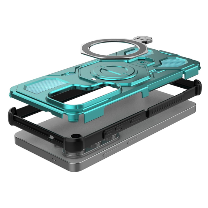 A-One Brand - Galaxy S26 Ultra Mobilskal Rotating Metal Kickstand - Babyblå