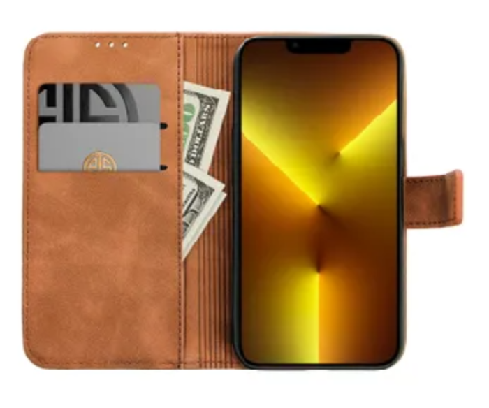 OEM - Galaxy S23 FE Plånboksfodral Tender - Brun