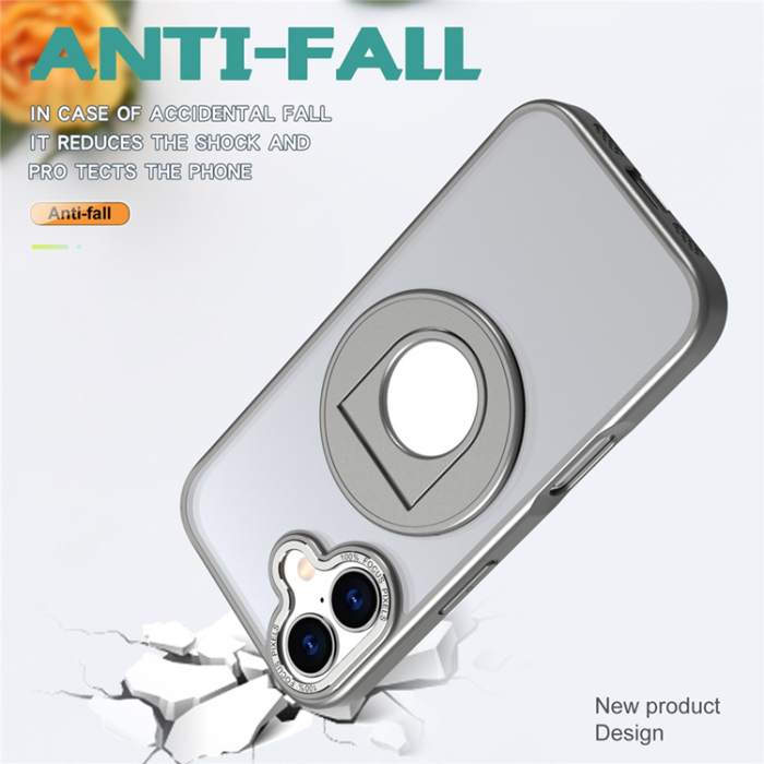 A-One Brand - iPhone 17 Mobilskal MagSafe Rotating Kickstand - Grå