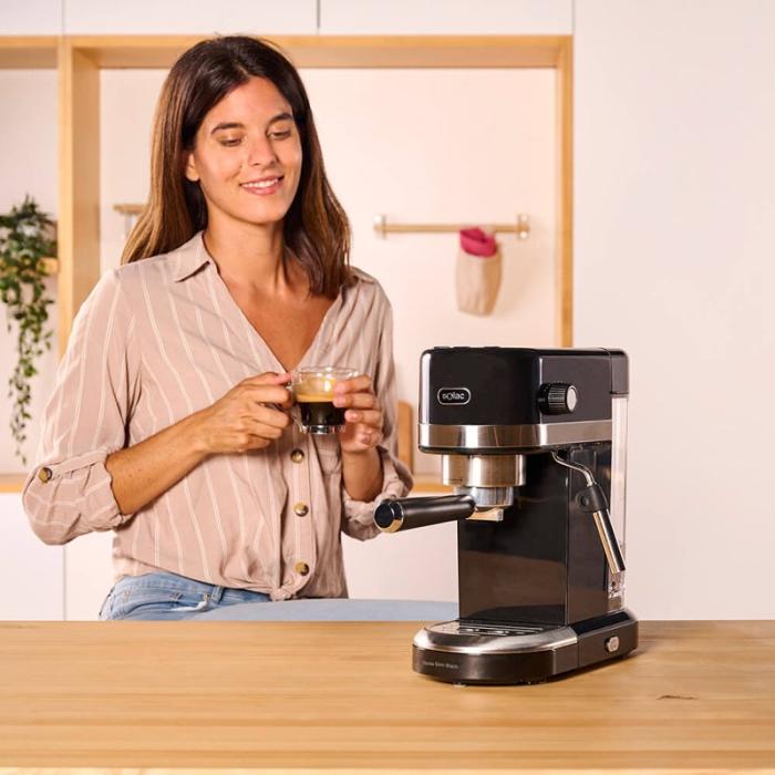 SOLAC - SOLAC Espressomaskin Taste Slim Svart