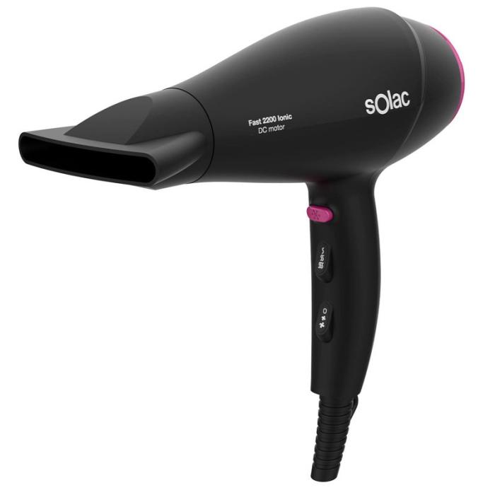 SOLAC - SOLAC Hårtork Snabb 2200 Ionic Svart